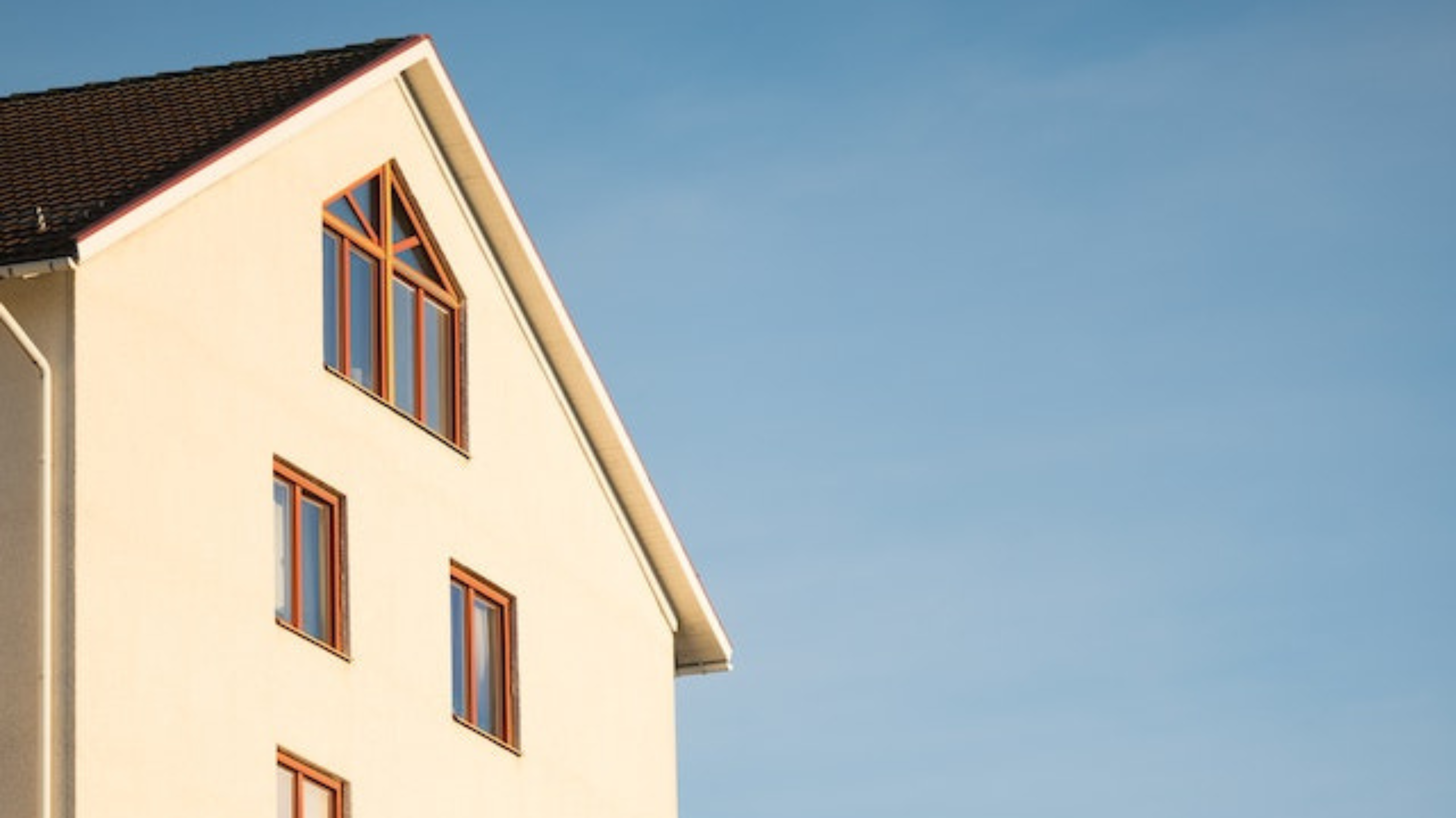 house against a blue sky